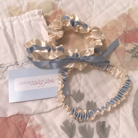 “Something Blue” Garter Set - Picture 1 of 7